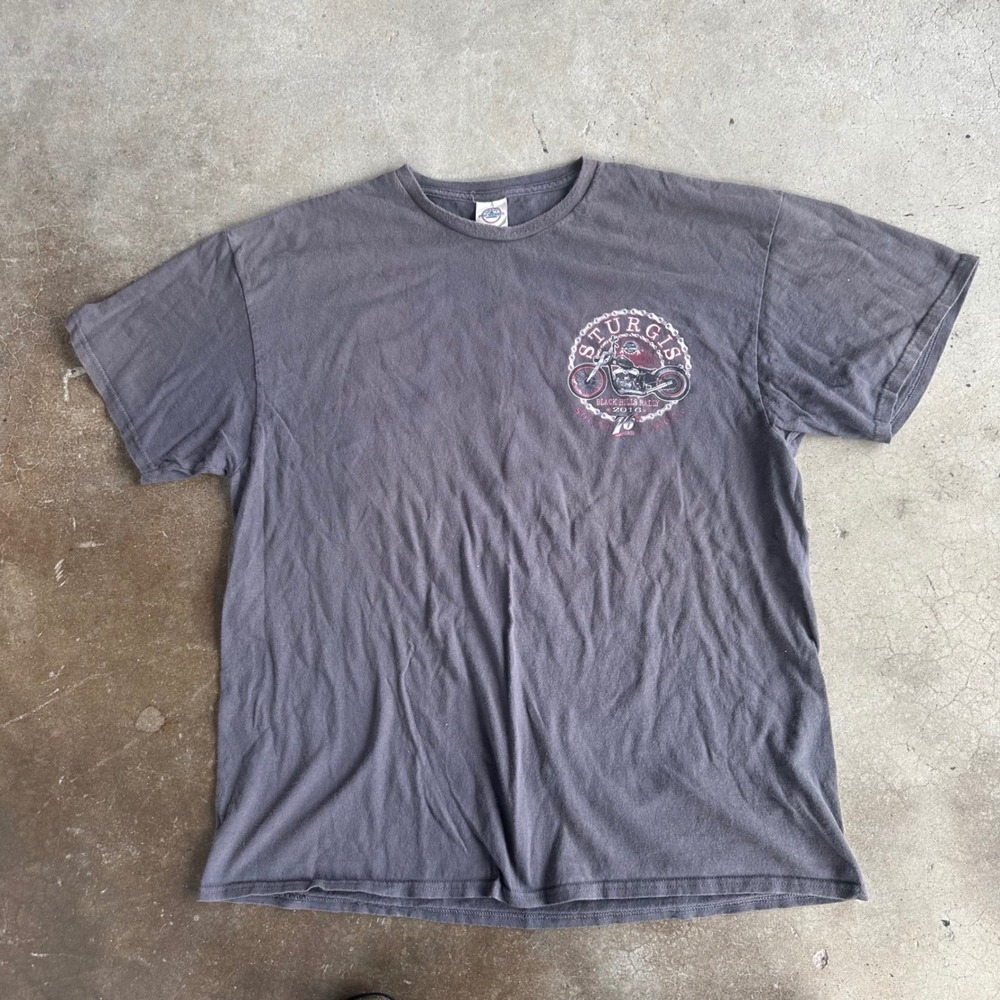 Delta T-Shirt Mens XL Gray Excellent Sturgis Black Hills Rally 2016 Graphic Tee
